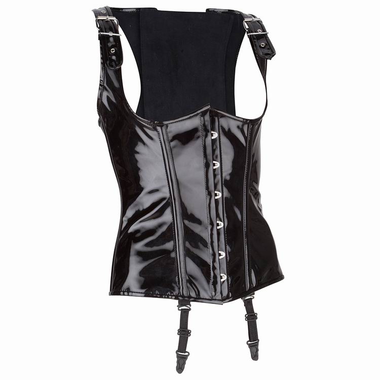 kwaliteit lak pvc corset voor bitch wasteland